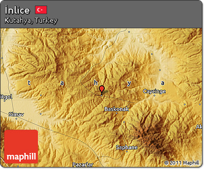 Physical Map of İnlice