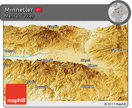 Physical Panoramic Map of Minnetler