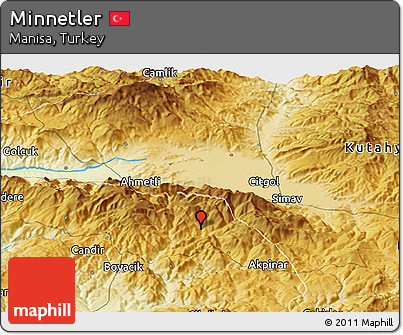 Physical Panoramic Map of Minnetler