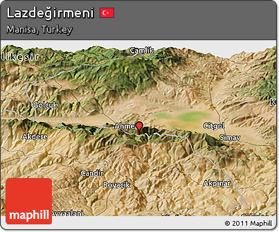 Satellite Panoramic Map of Lazdeğirmeni