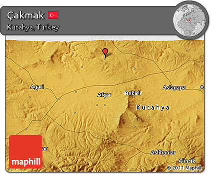 Physical 3D Map of Çakmak