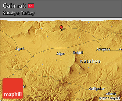 Physical 3D Map of Çakmak