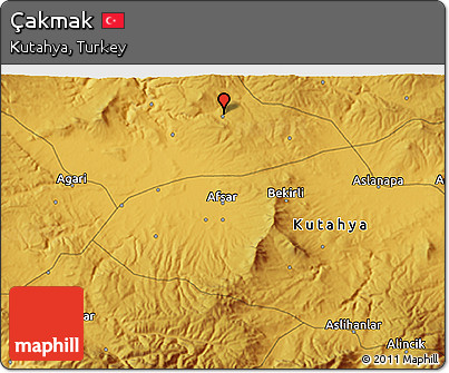 Physical 3D Map of Çakmak
