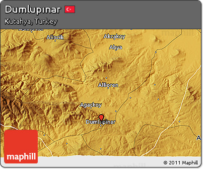 Physical 3D Map of Dumlupınar