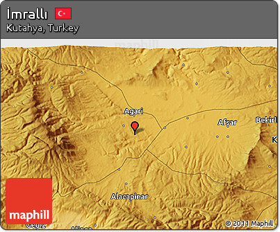 Physical 3D Map of İmrallı