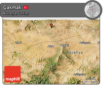 Satellite 3D Map of Çakmak