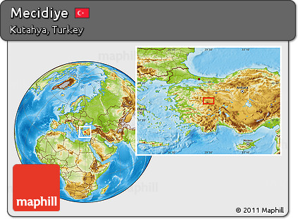 Physical Location Map of Mecidiye