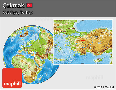 Physical Location Map of Çakmak