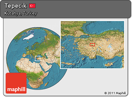 Satellite Location Map of Tepecik