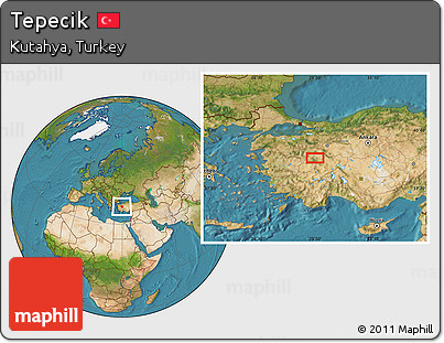Satellite Location Map of Tepecik