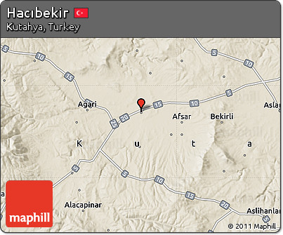 Shaded Relief Map of Hacıbekir