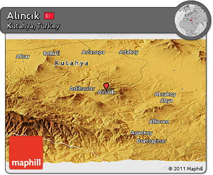 Physical Panoramic Map of Alıncık