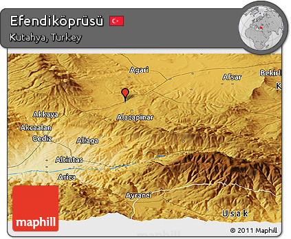 Physical Panoramic Map of Efendiköprüsü