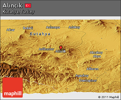 Physical Panoramic Map of Alıncık