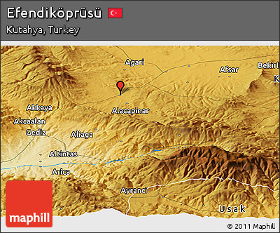 Physical Panoramic Map of Efendiköprüsü