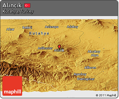 Physical Panoramic Map of Alıncık