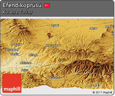 Physical Panoramic Map of Efendiköprüsü