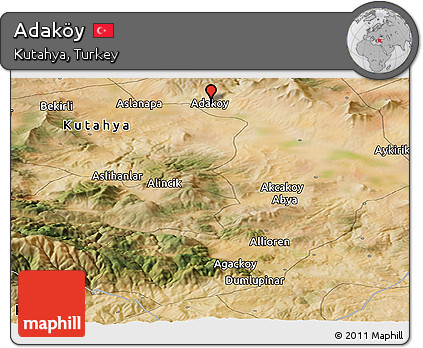 Satellite Panoramic Map of Adaköy