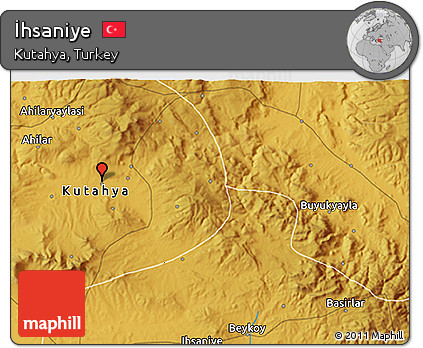 Physical 3D Map of İhsaniye