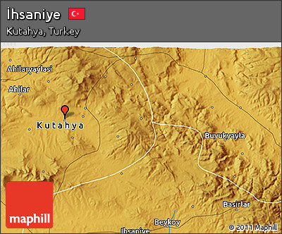 Physical 3D Map of İhsaniye