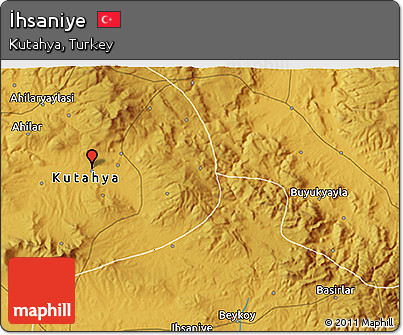Physical 3D Map of İhsaniye