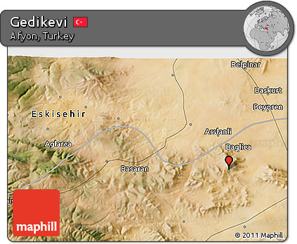 Satellite 3D Map of Gedikevi