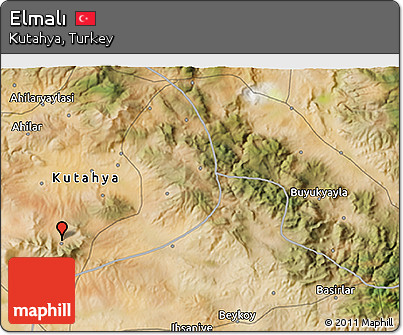 Satellite 3D Map of Elmalı
