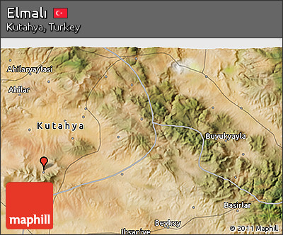 Satellite 3D Map of Elmalı