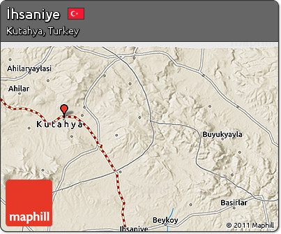 Shaded Relief 3D Map of İhsaniye