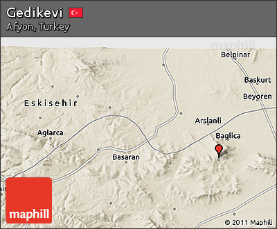 Shaded Relief 3D Map of Gedikevi