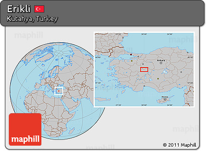 Gray Location Map of Erikli
