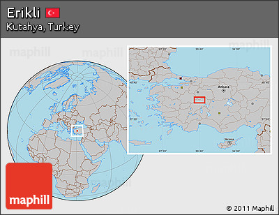Gray Location Map of Erikli