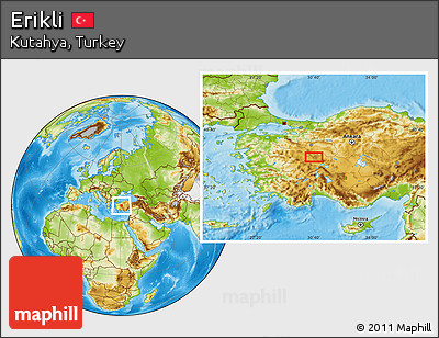 Physical Location Map of Erikli