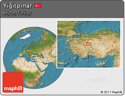 Satellite Location Map of Yiğitpınar