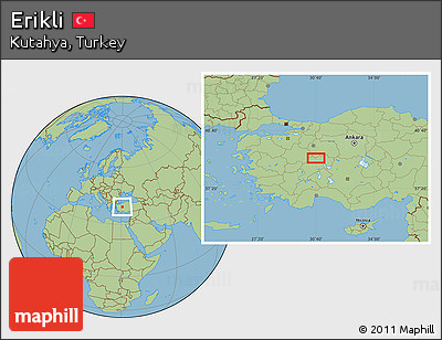 Savanna Style Location Map of Erikli