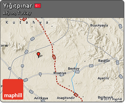 Shaded Relief Map of Yiğitpınar