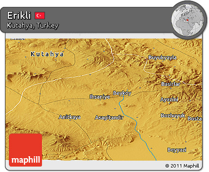 Physical Panoramic Map of Erikli