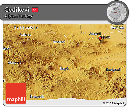 Physical Panoramic Map of Gedikevi