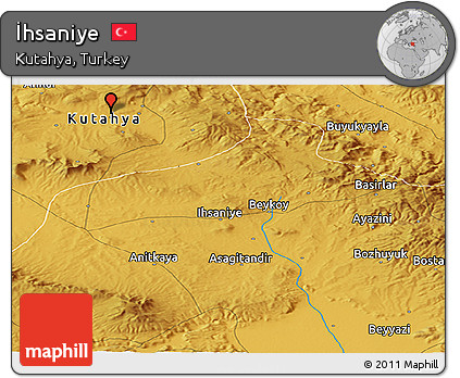 Physical Panoramic Map of İhsaniye
