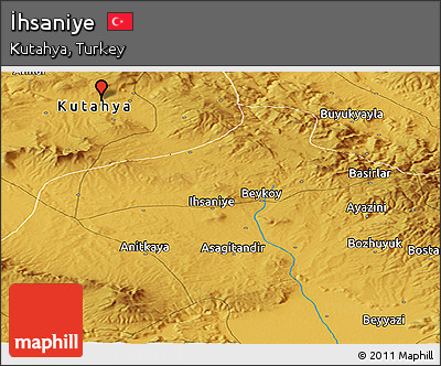 Physical Panoramic Map of İhsaniye
