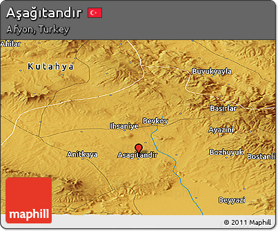 Physical Panoramic Map of Aşağıtandır