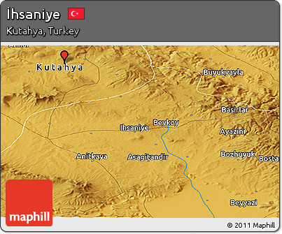 Physical Panoramic Map of İhsaniye