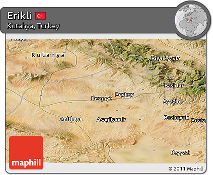 Satellite Panoramic Map of Erikli