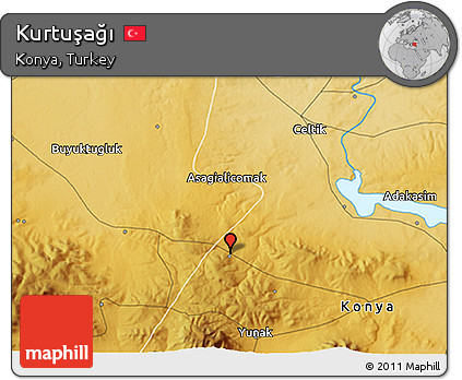 Physical 3D Map of Kurtuşağı