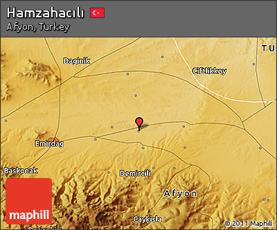 Physical 3D Map of Hamzahacılı