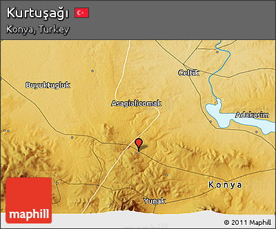 Physical 3D Map of Kurtuşağı