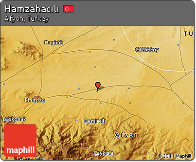 Physical 3D Map of Hamzahacılı