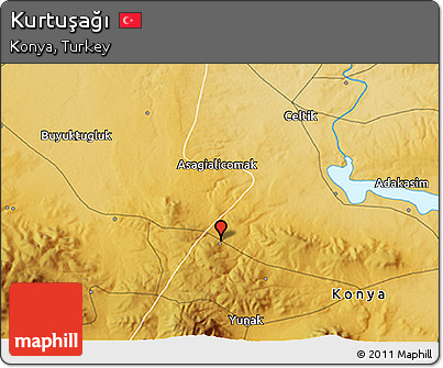 Physical 3D Map of Kurtuşağı