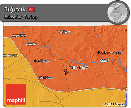 Political 3D Map of Sığırcık