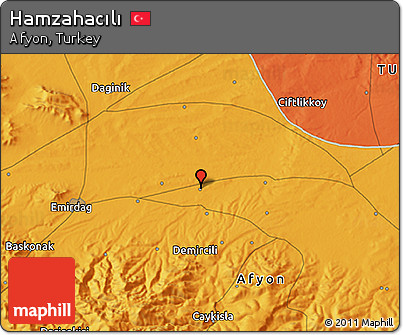 Political 3D Map of Hamzahacılı